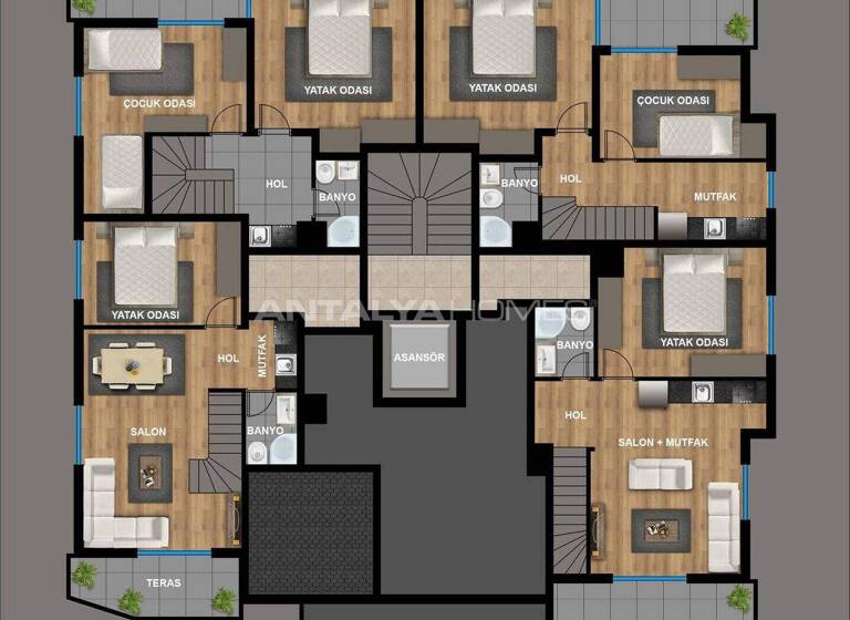 Penthouse zum Kauf 220.000 € 3 Zimmer 127 m² 3. Geschoss Antalya 07100