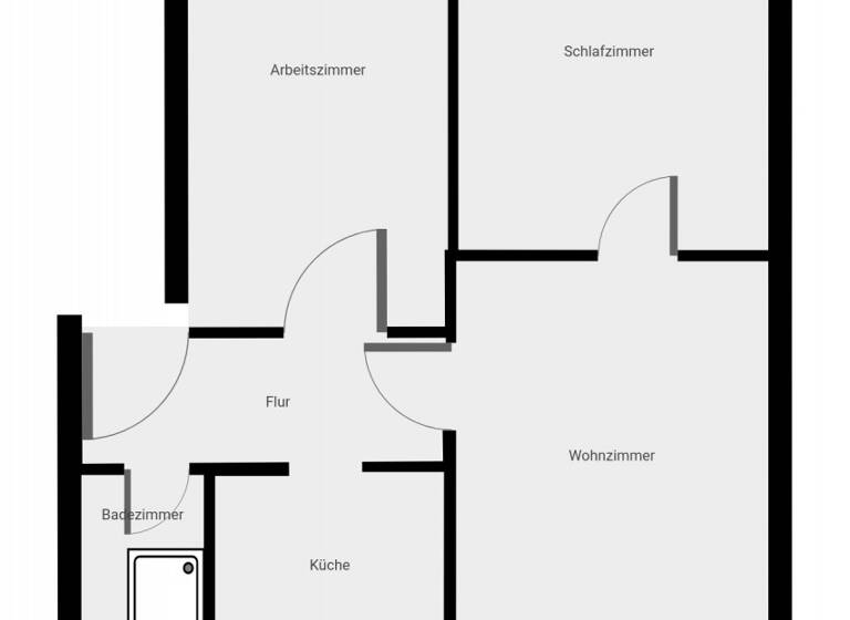 Wohnung zur Miete 362 € 3 Zimmer 55,7 m² 2. Geschoss Fläminger Ufer 1 Bitterfeld Bitterfeld-Wolfen 06749