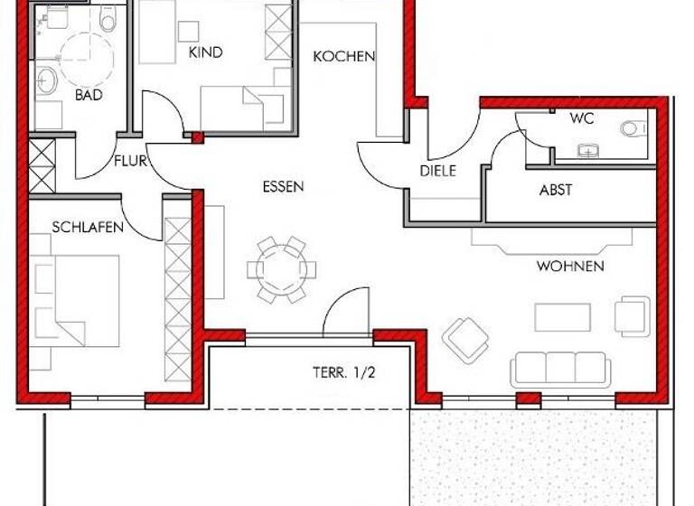 Wohnung zur Miete 1.790 € 3 Zimmer 100 m²<br/>Wohnfläche 4.<br/>Geschoss Geisseestraße 25-29 St Leonhard Nürnberg 90439
