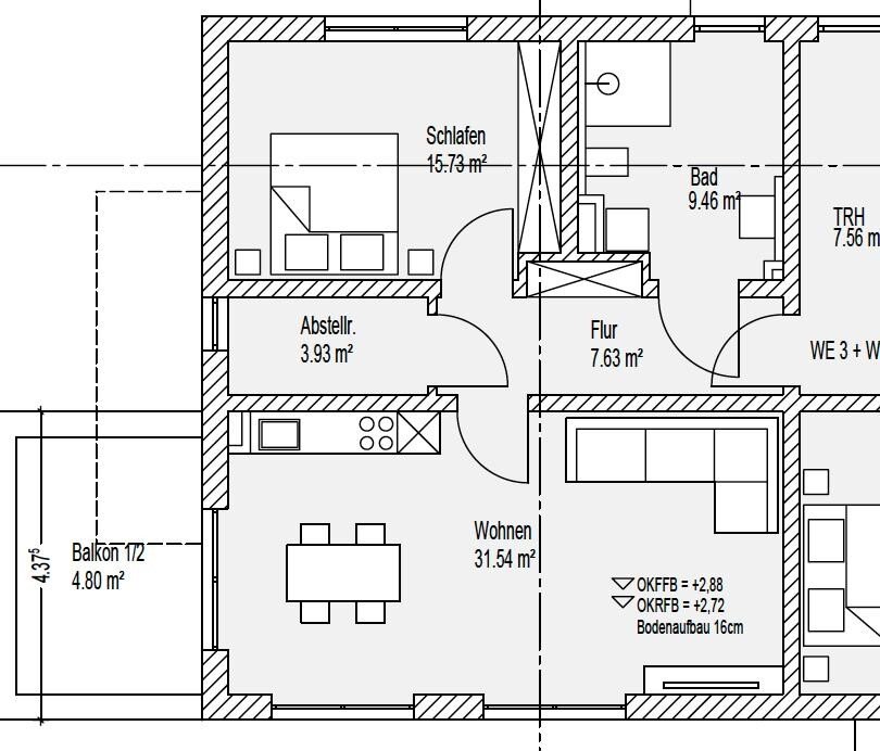 Wohnung zur Miete 900 € 2 Zimmer 71 m²<br/>Wohnfläche 1.<br/>Geschoss ab sofort<br/>Verfügbarkeit Berg Landshut 84036