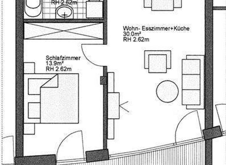 Terrassenwohnung zur Miete 823 € 2 Zimmer 20,5 m² frei ab 01.05.2026 Mariahilfstraße Bregenz 6900