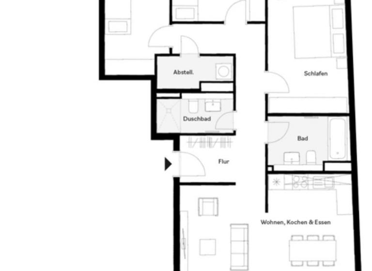 Wohnung zur Miete 1.478 € 4 Zimmer 100,2 m² 3. Geschoss Am Güterbahnhof 35 St. Lorenz Süd Lübeck 23558