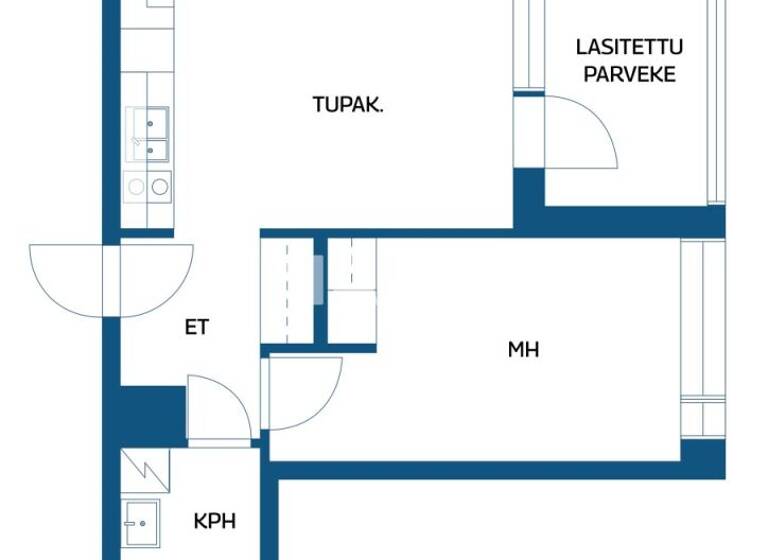 Studio zum Kauf 139.000 € 1 Zimmer 32 m² 3. Geschoss Kiikelinranta 3-5 Oulu 90100