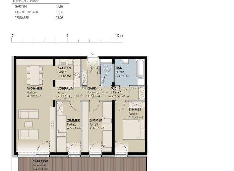 Wohnung zum Kauf - Erstbezug 663.925 € 4 Zimmer 91,9 m² 4. Geschoss Kappl 6555