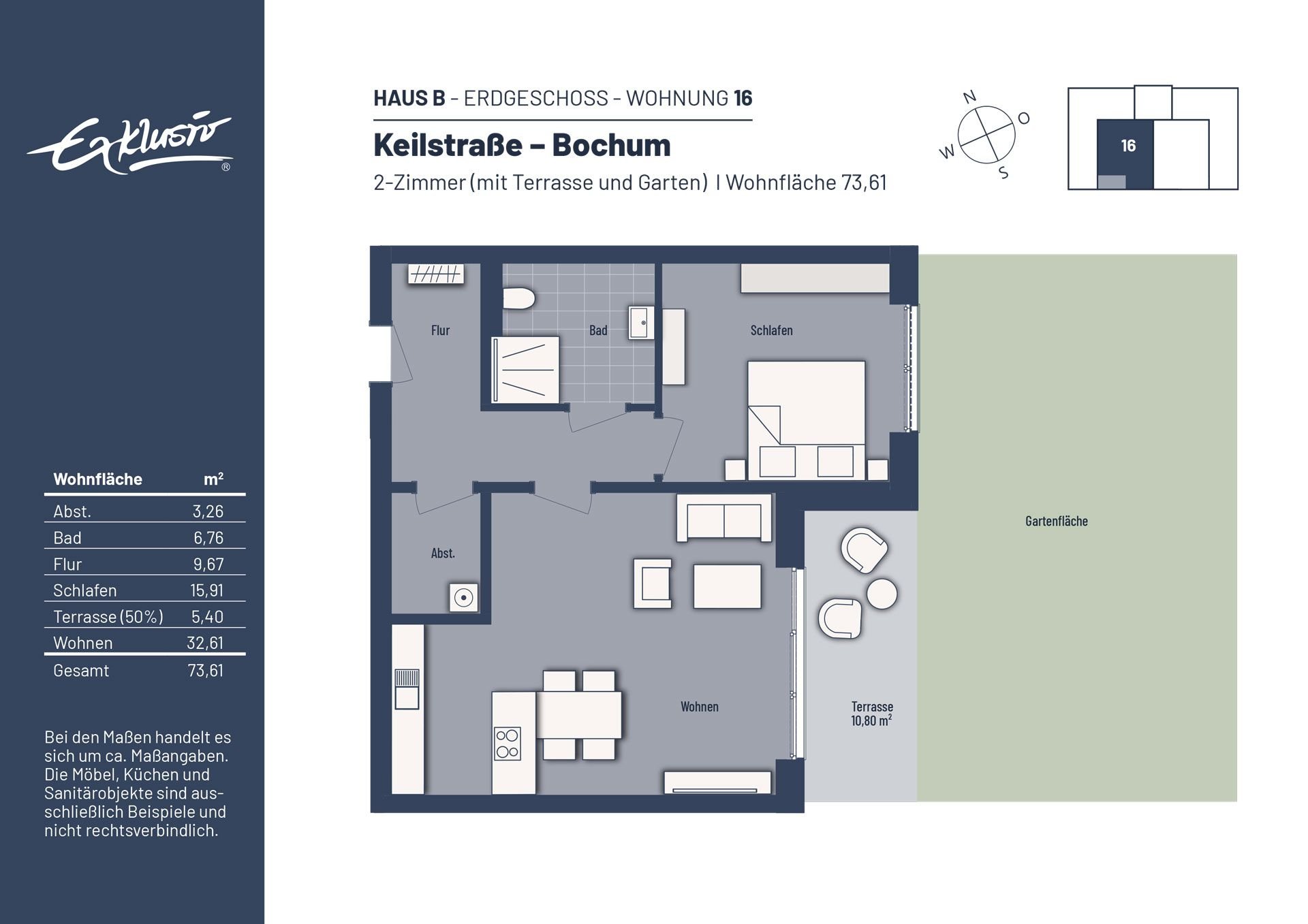 Wohnung zum Kauf provisionsfrei 299.000 € 2 Zimmer 73,6 m²<br/>Wohnfläche Dahlhausen Bochum 44879