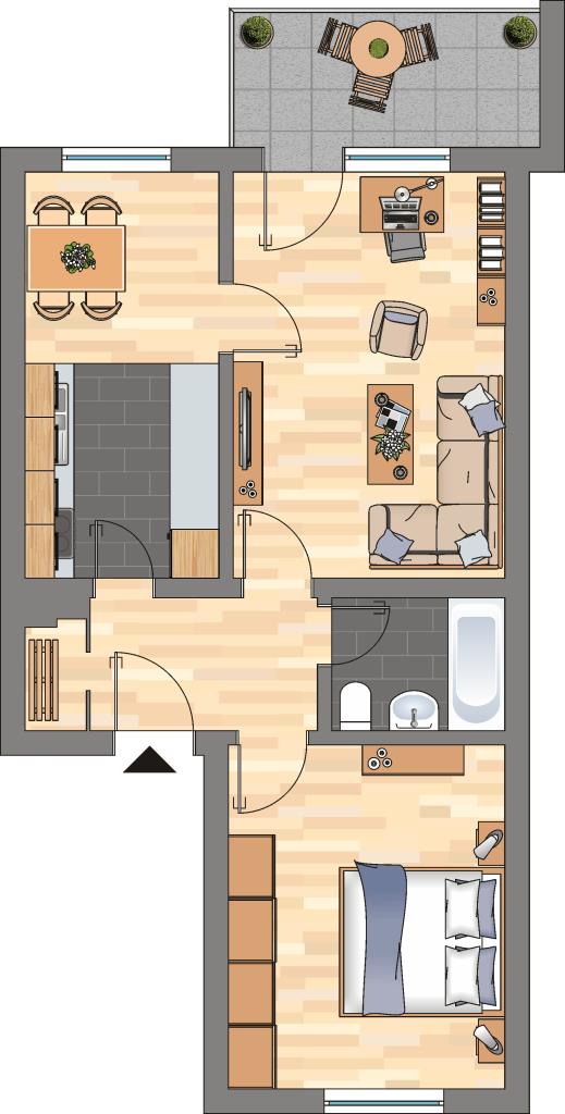 Wohnung zur Miete 430 € 2,5 Zimmer 55 m²<br/>Wohnfläche 2.<br/>Geschoss 16.02.2025<br/>Verfügbarkeit Breslauer Straße 30 Weddinghofen Bergkamen 59192