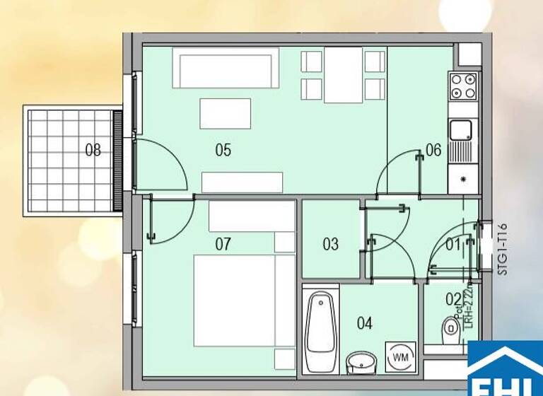 Wohnung zur Miete 730 € 2 Zimmer 42,4 m² 2. Geschoss frei ab 01.06.2026 Raffaelgasse Wien 1200
