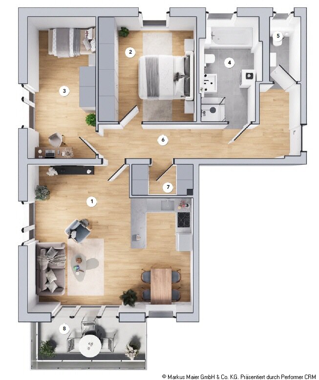 Wohnung zum Kauf 562.000 € 3 Zimmer 87,9 m²<br/>Wohnfläche 15.12.2025<br/>Verfügbarkeit Isen Isen 84424