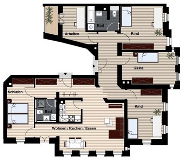 Wohnung zum Kauf provisionsfrei 399.000 € 5 Zimmer 143 m² 2. Geschoss Schönefeld-Abtnaundorf Leipzig 04347