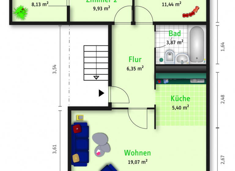 Wohnung zur Miete 499 € 4 Zimmer 68,8 m² 4. Geschoss frei ab 01.05.2026 Gerhard-Marcks-Straße 1 Südliche Neustadt Halle 06124