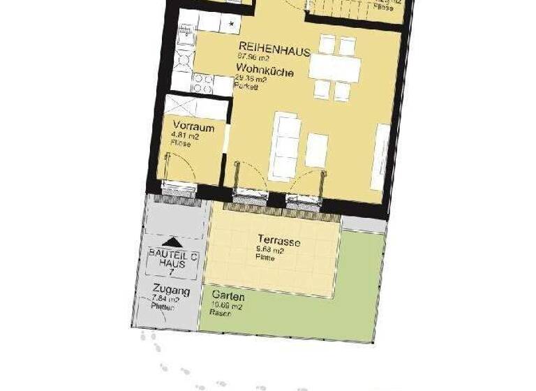 Reihenmittelhaus zum Kauf - Erstbezug 615.000 € 4 Zimmer 88 m² Wien,Favoriten 1100