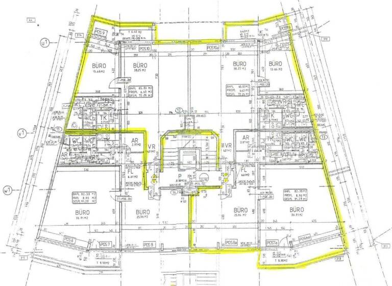 Büro zur Miete 2.925 € 6,5 Zimmer 215 m² Bürofläche Wien 1180