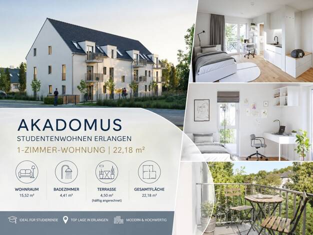 Wohnung zur Miete 610 € 1 Zimmer 22,2 m² frei ab 01.10.2026 Bruck Erlangen 91058