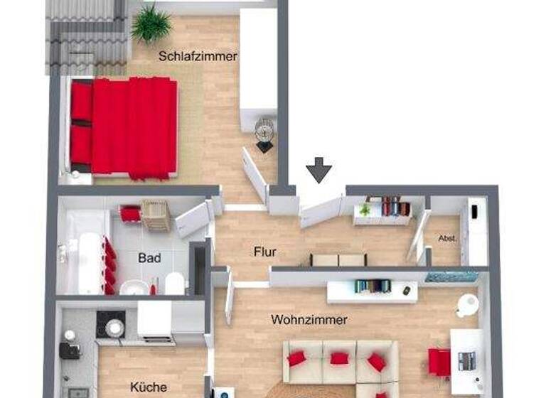 Wohnung zum Kauf 80.000 € 2 Zimmer 52 m² 3. Geschoss Bochold Essen / Bochold 45355