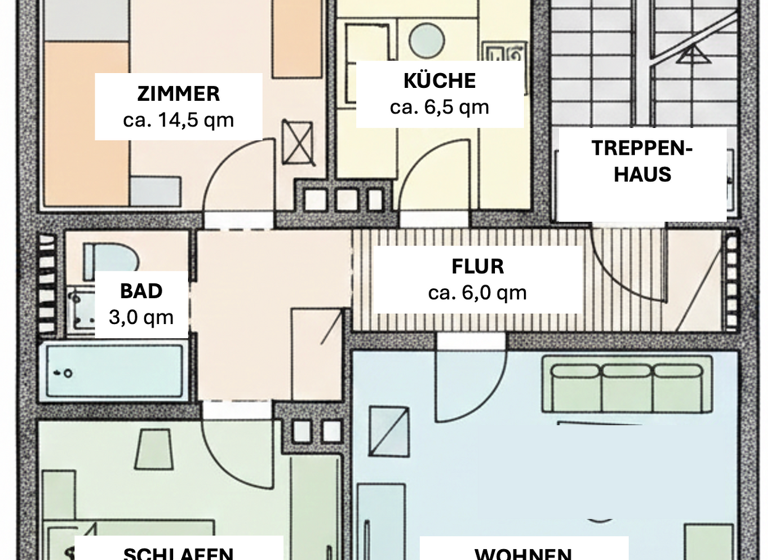 Wohnung zum Kauf 337.000 € 3 Zimmer 69 m² 4 Geschosse frei ab sofort Sebald Nürnberg 90403