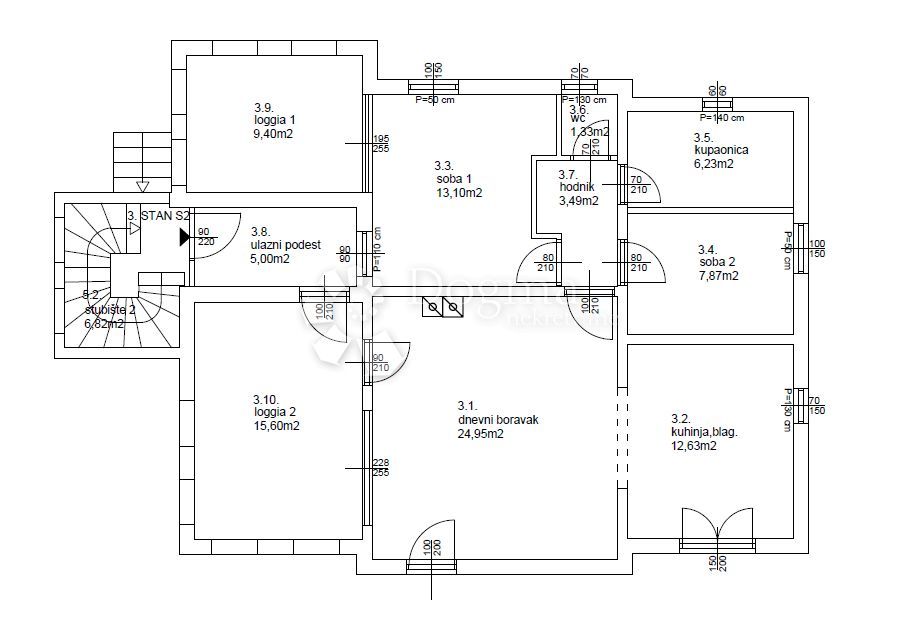 Wohnung zum Kauf 274.536 € 4 Zimmer 101 m²<br/>Wohnfläche Tribunj 22211