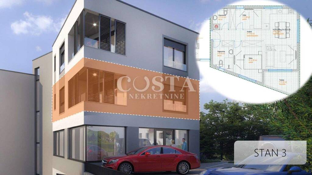 Wohnung zum Kauf 295.000 € 3 Zimmer 1. Geschoss Zadar 23000