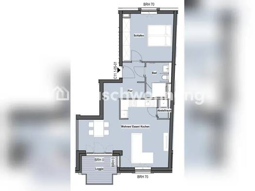 Wohnung zur Miete Tauschwohnung 934 € 2 Zimmer 64 m² 5. Geschoss Wilsdruffer Vorstadt/Seevorstadt-West Dresden 01067