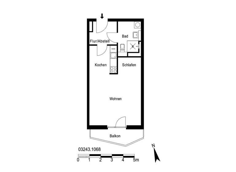 Studio zur Miete 601 € 1 Zimmer 42,6 m² 1. Geschoss frei ab sofort Brigitte-Reimann-Straße 27 Hellersdorf Berlin 12629