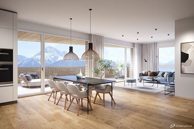 Terrassenwohnung zum Kauf provisionsfrei 518.000 € 4 Zimmer 98,2 m²<br/>Wohnfläche 1.<br/>Geschoss Sankt-Mang-Strasse 48a Lechaschau 6600