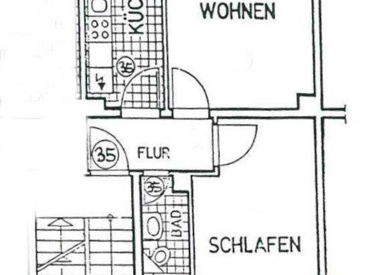 Wohnung zum Kauf 49.000 € 2 Zimmer 44,7 m² 2. Geschoss Kappel Chemnitz 09119