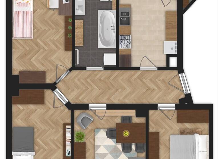 Wohnung zum Kauf 299.000 € 4 Zimmer 103 m²<br/>Wohnfläche 1.<br/>Geschoss Blumenstraße 16 Zentrum - Nord Leipzig 04105