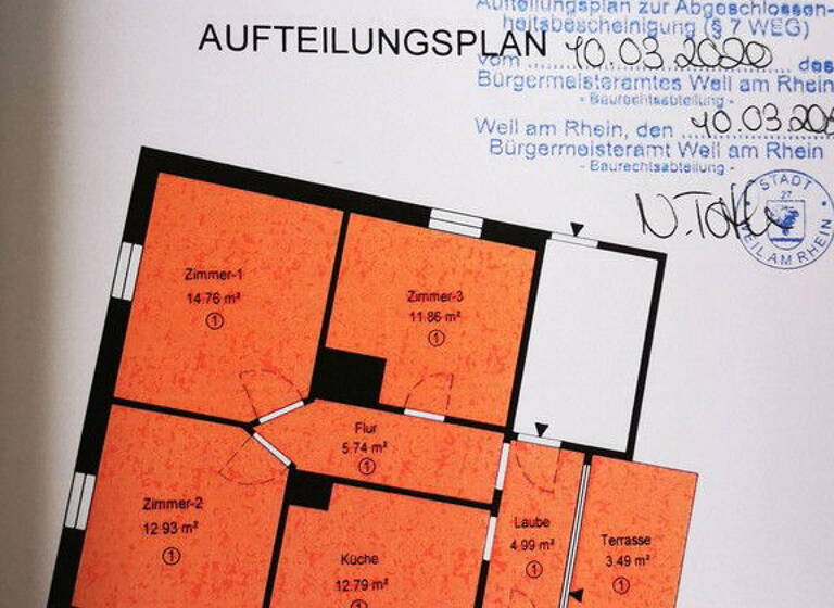 Wohnung zum Kauf provisionsfrei 265.000 € 3 Zimmer 71 m²<br/>Wohnfläche EG<br/>Geschoss 01.10.2025<br/>Verfügbarkeit Blauenstrasse 6 Friedlingen Weil am Rhein 79576