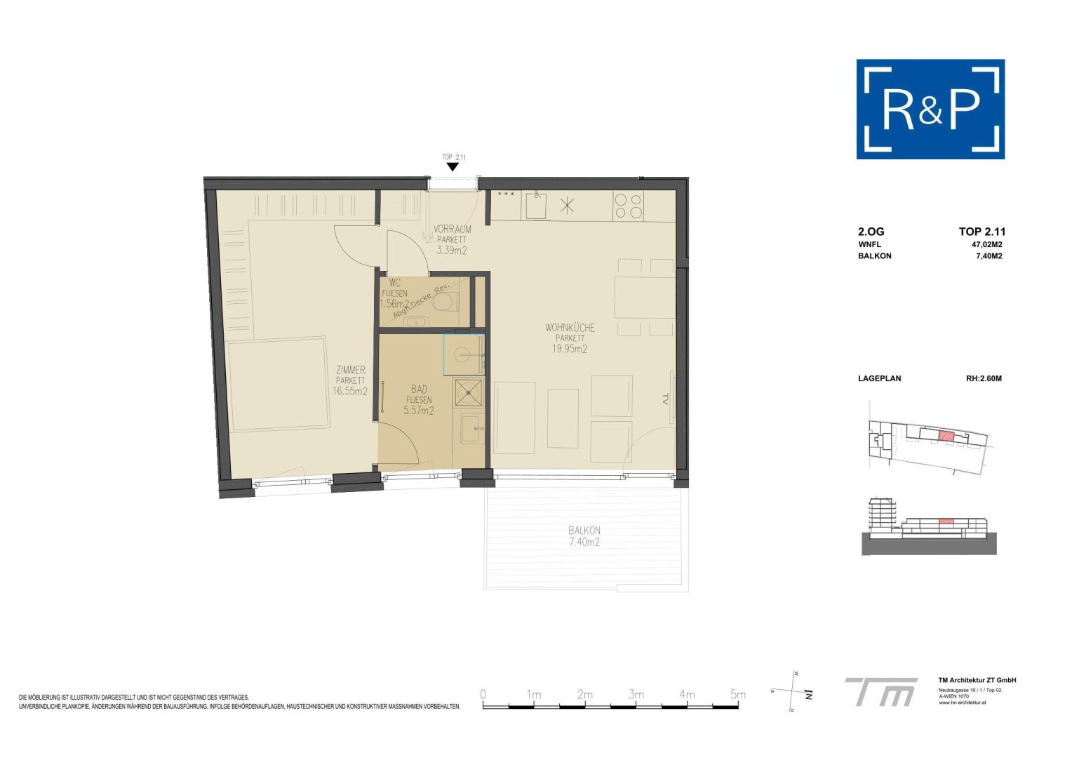 Wohnung zur Miete 850 € 2 Zimmer 47 m²<br/>Wohnfläche Wien,Hernals 1170