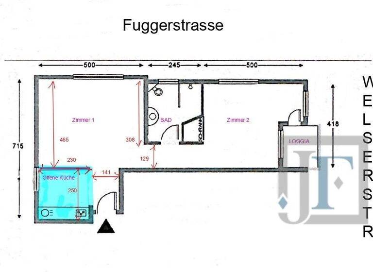 Wohnung zum Kauf 399.000 € 2 Zimmer 60,6 m² 4. Geschoss Schöneberg Berlin 10777