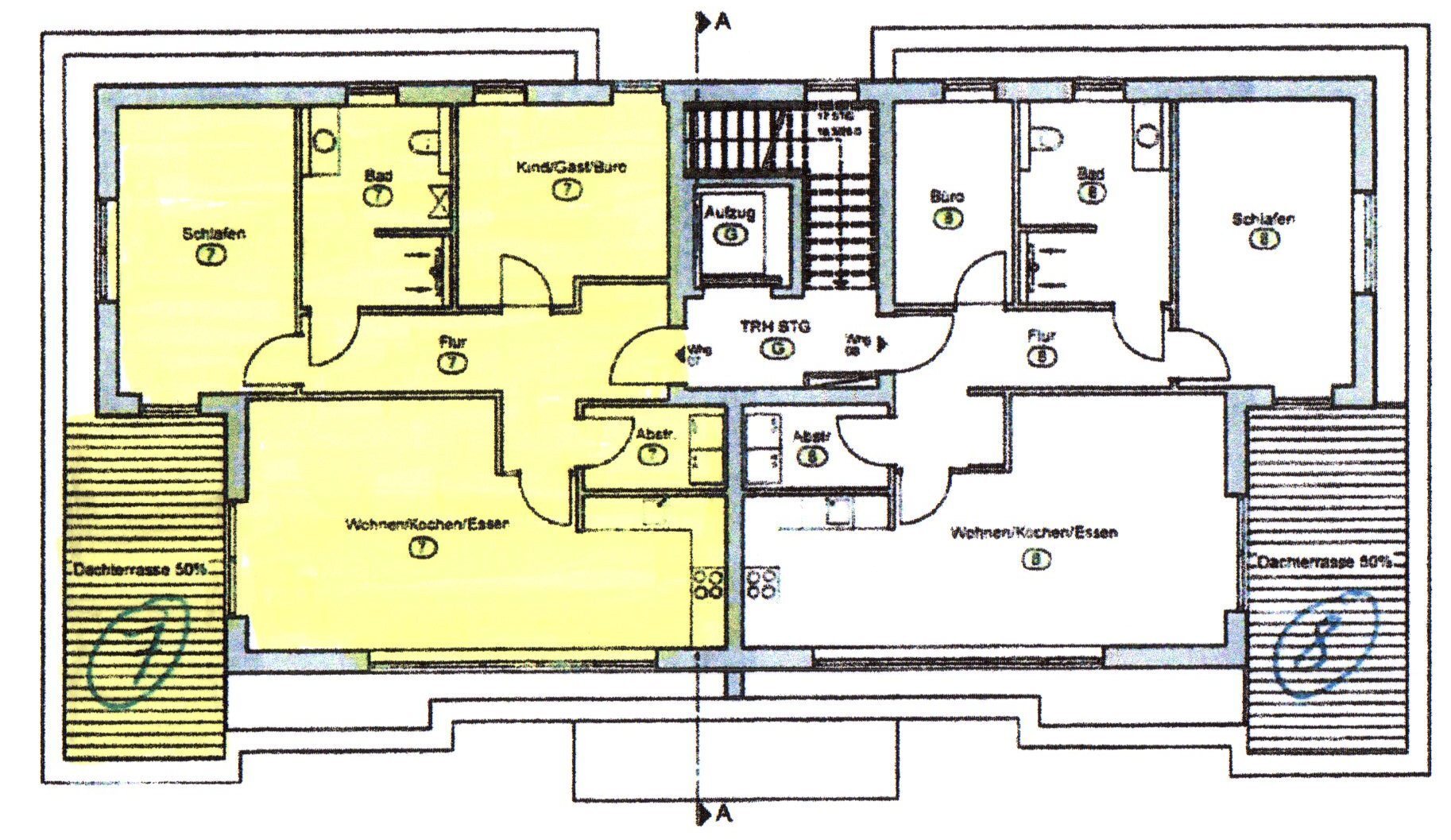 Penthouse zum Kauf provisionsfrei 491.500 € 3 Zimmer 88,1 m²<br/>Wohnfläche 2.<br/>Geschoss Kampstraße 10 Dragonerstraße Oldenburg 26135