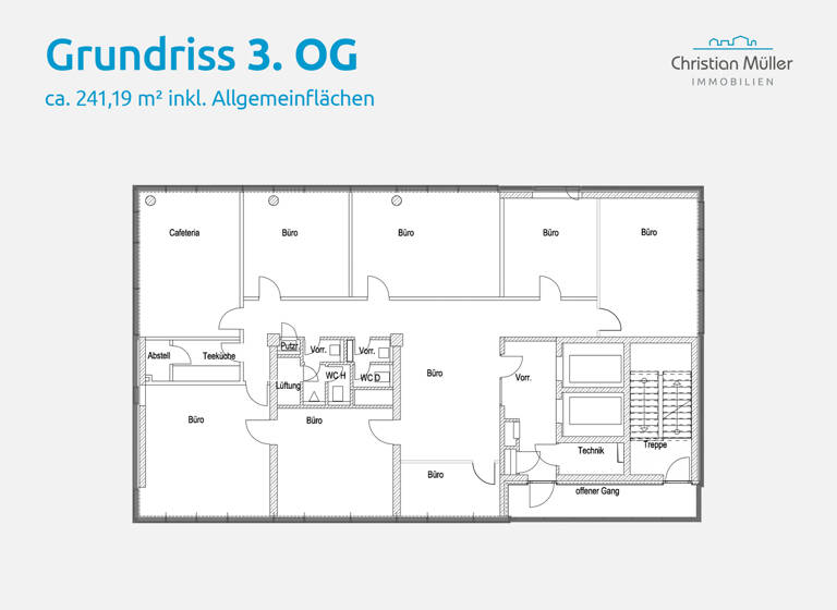 Bürofläche zur Miete 241,2 m² Bürofläche Altstadt Freiburg im Breisgau 79098