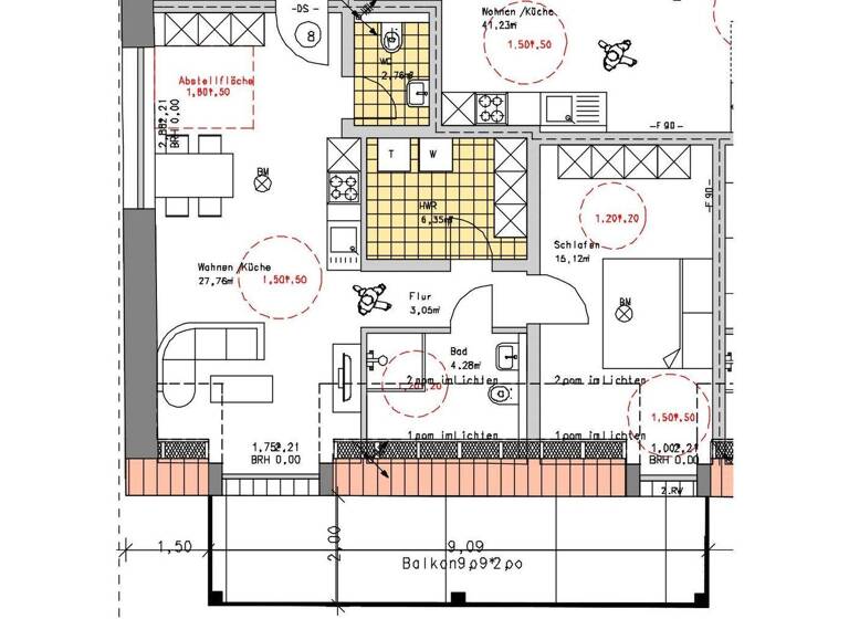 Wohnung zur Miete 750 € 2 Zimmer 59,3 m² 2. Geschoss Beekscher Weg 66a Lüttingen Xanten 46509