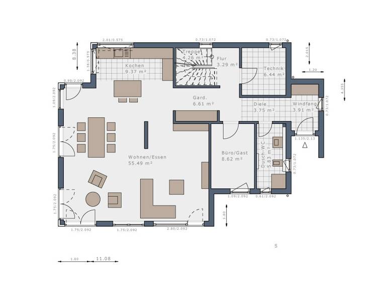 Einfamilienhaus zum Kauf provisionsfrei 725.000 € 5 Zimmer 155 m² 290 m² Grundstück Hardt Nürtingen 72622
