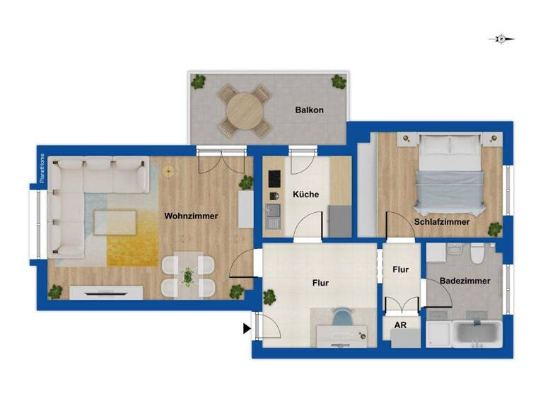 Wohnung zum Kauf 199.000 € 2 Zimmer 63 m² 2. Geschoss Bargteheide 22941