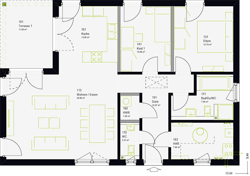 Bungalow zum Kauf provisionsfrei 347.199 € 4 Zimmer 108,3 m²<br/>Wohnfläche 635 m²<br/>Grundstück Wernigerode Wernigerode 38855