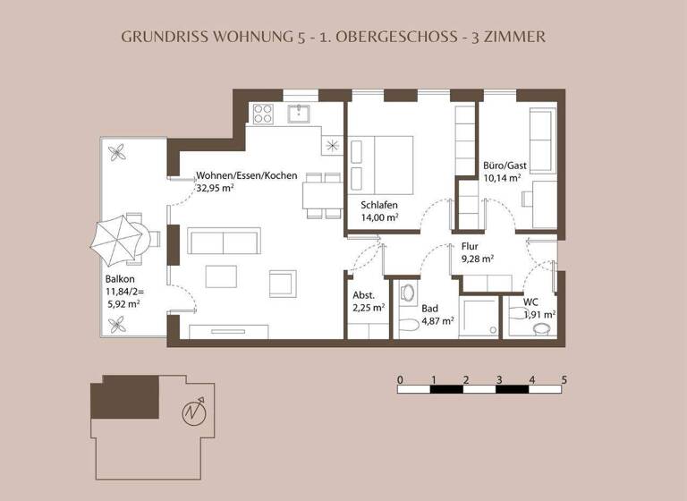 Wohnung zum Kauf - Erstbezug provisionsfrei 633.000 € 3 Zimmer 81,3 m² 1. Geschoss Westenviertel Regensburg 93049