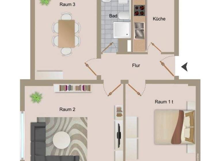 Wohnung zur Miete 549 € 3 Zimmer 68,6 m² 2. Geschoss frei ab 01.07.2026 Walbecker Str. 49 Stadtfeld West Magdeburg 39110