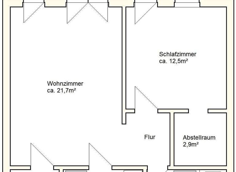 Wohnung zur Miete 295 € 2 Zimmer 49,5 m² 1. Geschoss frei ab sofort Altenburg 04600