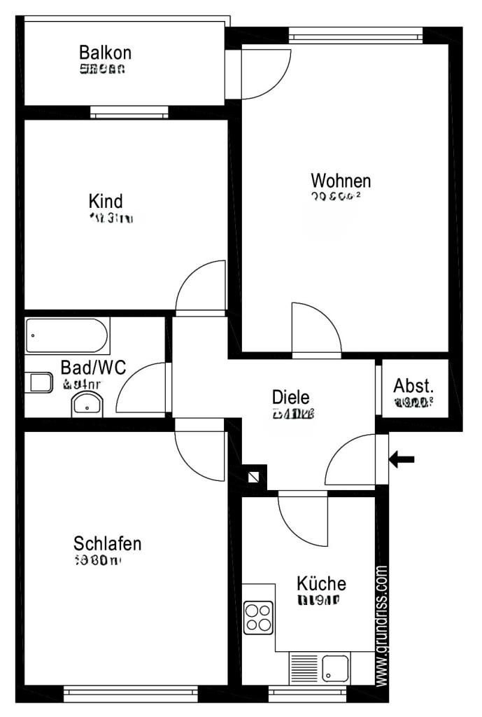 Wohnung zum Kauf provisionsfrei 209.000 € 3 Zimmer 71 m²<br/>Wohnfläche 1.<br/>Geschoss Lohmarer Straße 12 Humboldt / Gremberg Köln 51105