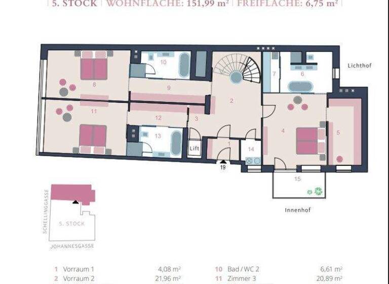 Wohnung zum Kauf 8.600.000 € 5 Zimmer 303 m² Wien 1010