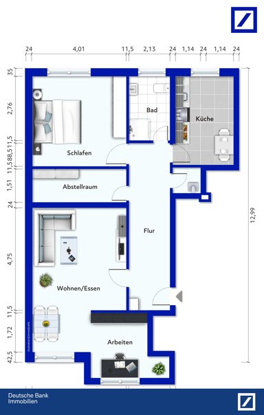 Wohnung zum Kauf 149.000 € 3 Zimmer 87 m² Dwoberg - Ströhen - Bezirk 8 Delmenhorst 27753