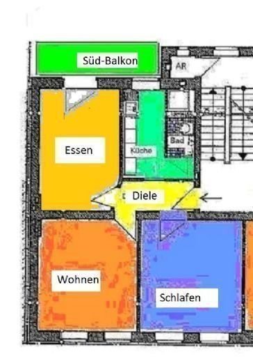 Wohnung zur Miete 925 € 3 Zimmer 80 m²<br/>Wohnfläche 2.<br/>Geschoss 01.02.2025<br/>Verfügbarkeit Mittelstr.. Westfalenhalle Dortmund 44139