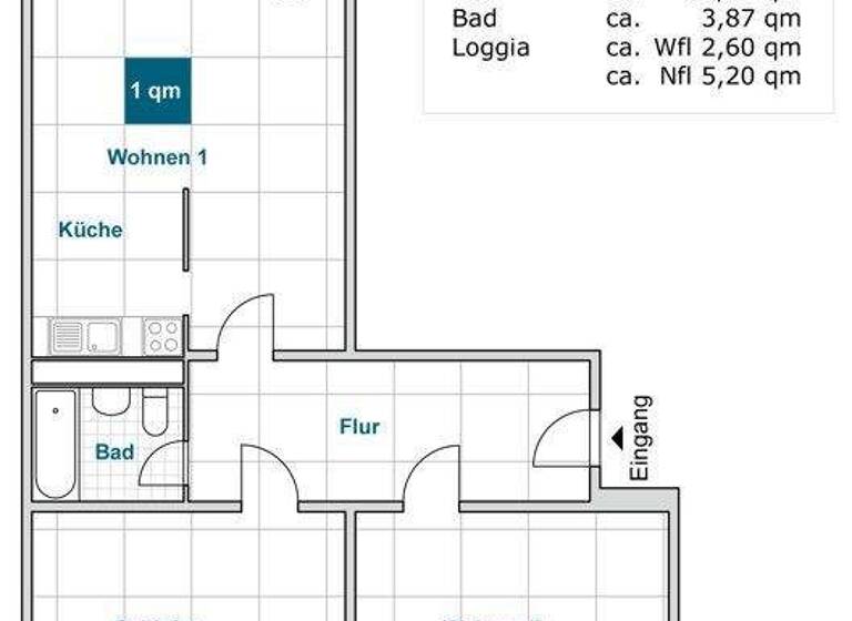 Wohnung zur Miete nur mit Wohnberechtigungsschein 603 € 3 Zimmer 80,3 m² 1. Geschoss frei ab 08.03.2026 Berzdorfer Str. 20 Prohlis-Nord Dresden 01239