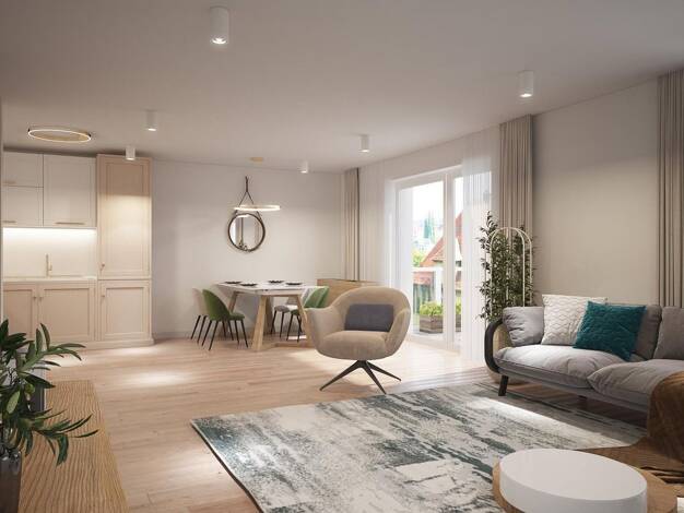 Wohnung zur Miete - Erstbezug 1.090 € 3 Zimmer 84 m² 1. Geschoss Obermühlenweg 5 Murrhardt Murrhardt 71540