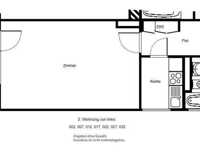 Studio zur Miete 576 € 1 Zimmer 36,2 m² 6. Geschoss frei ab 08.03.2026 Leo-Gans-Str. 32 Fechenheim Frankfurt am Main 60386