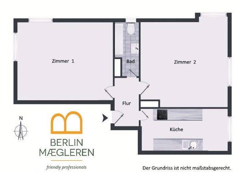 Wohnung zum Kauf 189.000 € 2 Zimmer 53,5 m² EG Blumenthalstraße 14 Tempelhof Berlin 12103