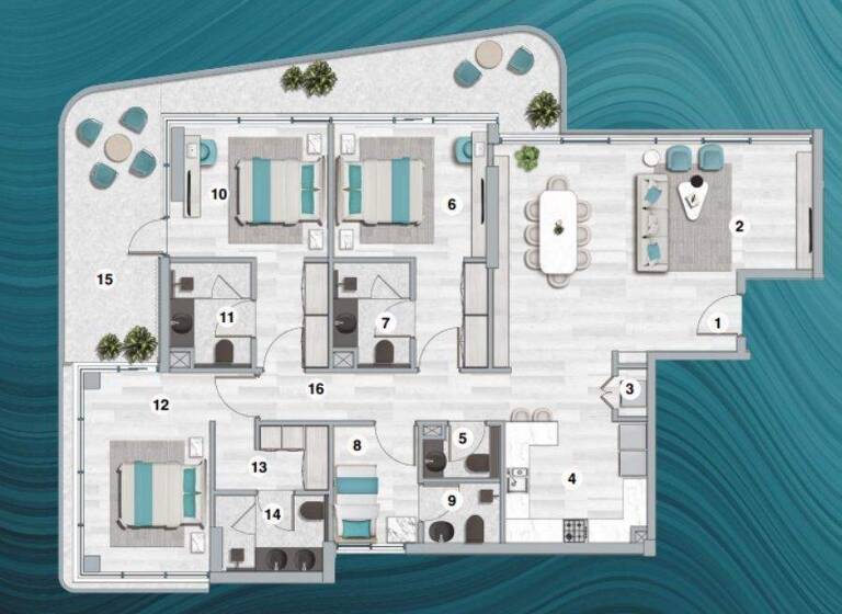 Wohnung zum Kauf - Erstbezug provisionsfrei 976.357 € 4 Zimmer 186,7 m² Dubai