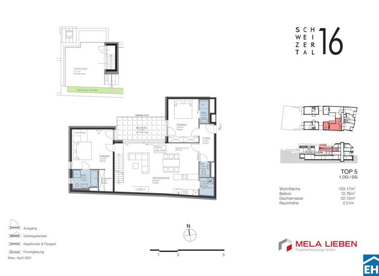 Wohnung zum Kauf provisionsfrei 908.333 € 3 Zimmer 103,2 m² 1. Geschoss Schweizertalstraße Wien 1130