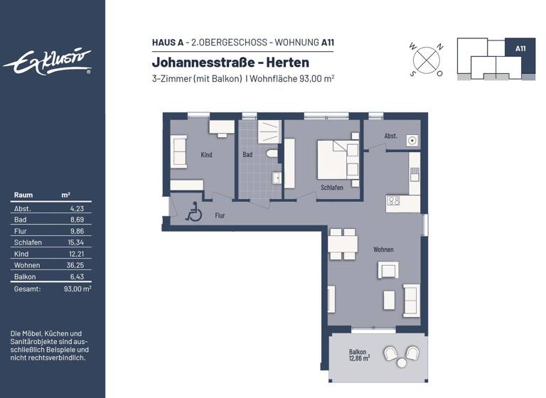 Wohnung zum Kauf - Erstbezug provisionsfrei 365.000 € 3 Zimmer 93 m² Westerholt Herten 45701