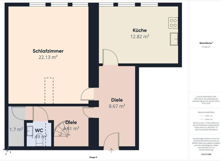 Wohnung zur Miete 595 € 2 Zimmer 83 m² Bad Hersfeld 36251